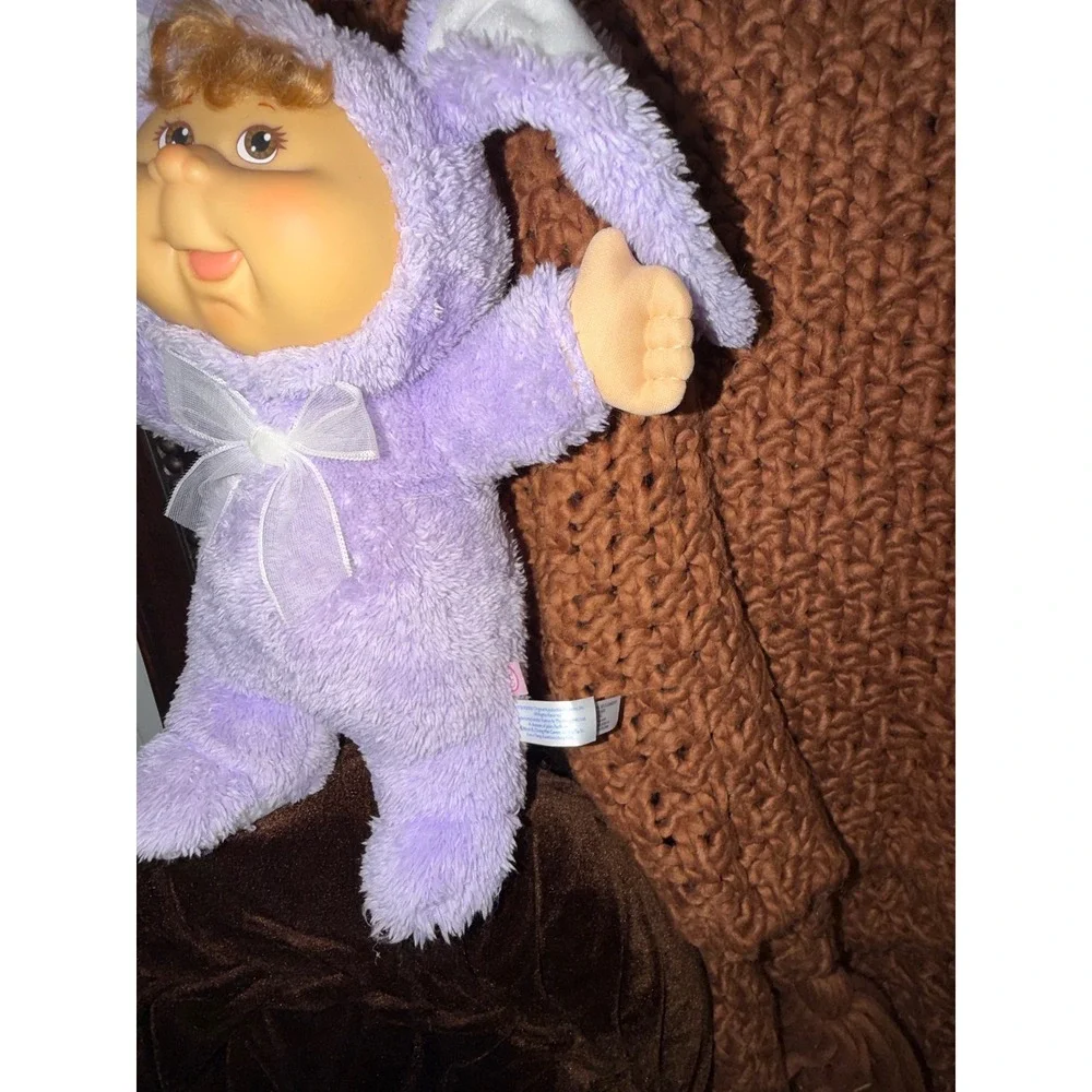Cabbage Patch Kids Cuties Purple Bunny Plush Doll Easter 9 Inch Toy brown eyes
